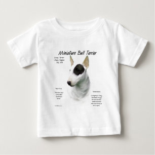 Miniature Bull Terrier History Design Baby T-Shirt