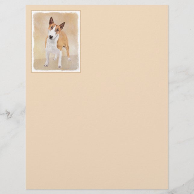 Miniature Bull Terrier Painting - Cute Original Do (Front)