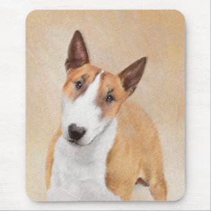 Miniature Bull Terrier Painting - Cute Original Do Mouse Mat