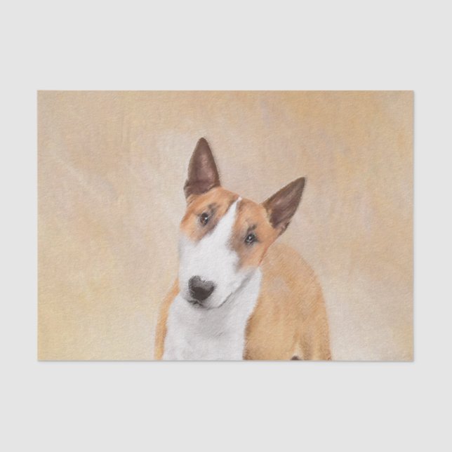Miniature Bull Terrier Painting - Cute Original Do Tissue Paper (Front)