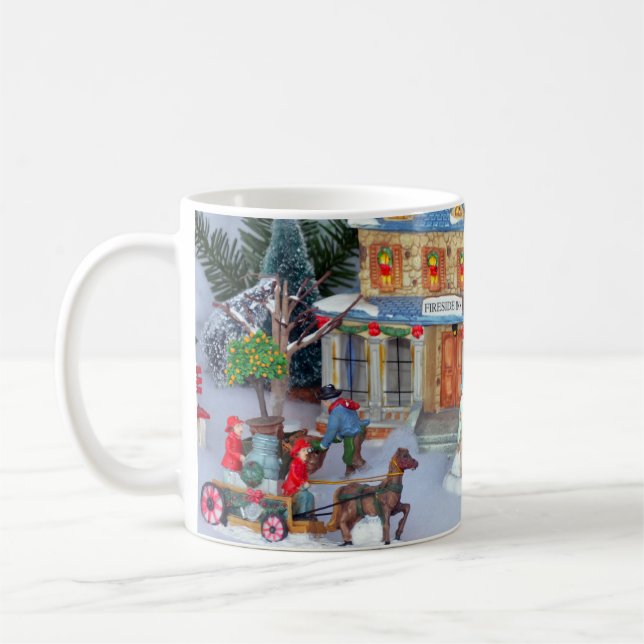 Miniature christmas village coffee mug (Left)