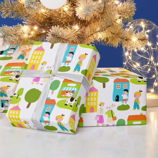 Miniature City Scene (PLEASE READ BELOW) Wrapping Paper (Holidays)