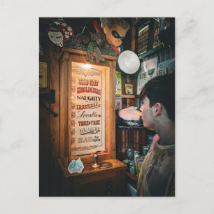 Miniature Curiosity Cabinet with Creature Display Postcard