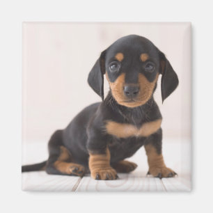 Miniature Dachshund Sitting Magnet
