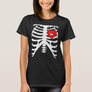 Miniature Dachshund With Skeleton Rib Cage T-Shirt