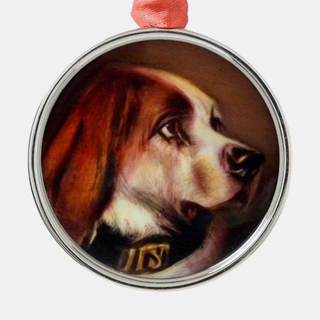 MINIATURE DOG PORTRAITS Bloodhound Metal Tree Decoration (Front)