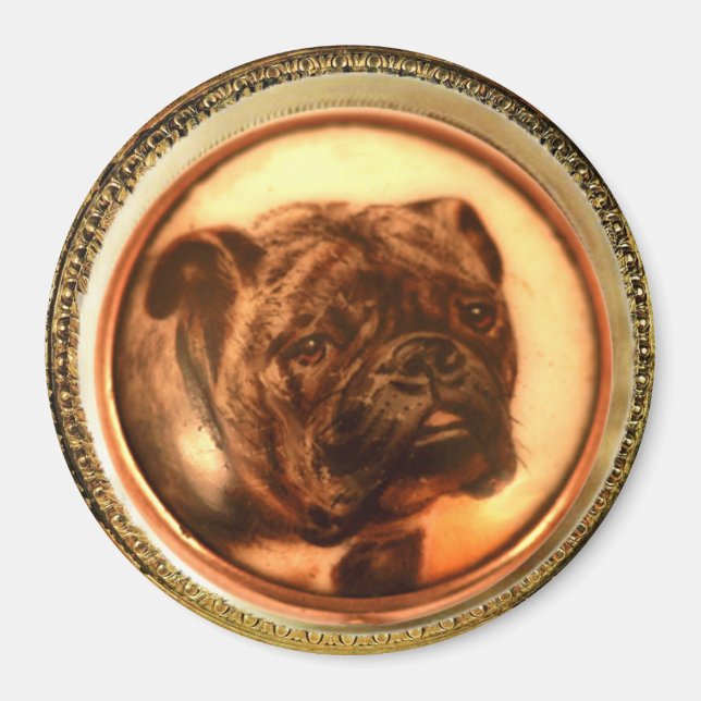 MINIATURE DOG PORTRAITS Bulldog Magnet (Front)