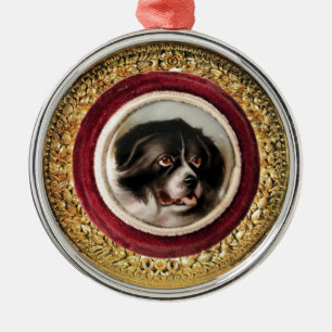 MINIATURE DOG PORTRAITS Newfoundland Metal Tree Decoration