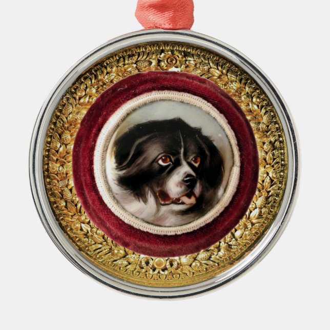MINIATURE DOG PORTRAITS Newfoundland Metal Tree Decoration (Front)