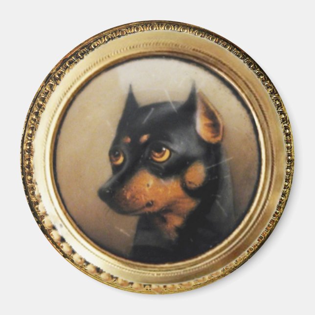 MINIATURE DOG PORTRAITS Pincher Magnet (Front)