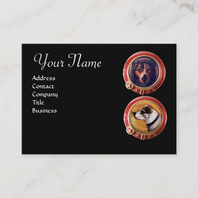 MINIATURE DOG PORTRAITS ,Veterinary Veterinarian Business Card (Front)