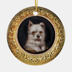 MINIATURE DOG PORTRAITS West Highland Terrier Ceramic Tree Decoration