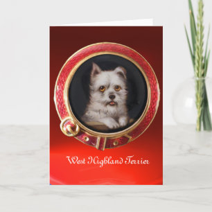MINIATURE DOG PORTRAITS  West Highland Terrier Holiday Card