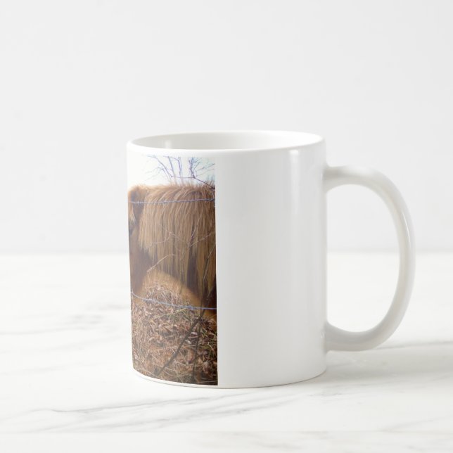 Miniature Donkey & Horse Valentine Heart Coffee Mug (Right)