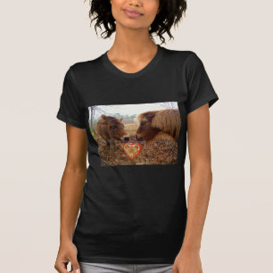 Miniature Donkey & Horse Valentine Heart T-Shirt
