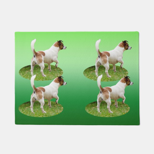 Miniature Fox Terrier Alert, Doormat (Front)
