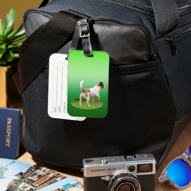Miniature Fox Terrier Alert, Luggage Tag (Front & Back)