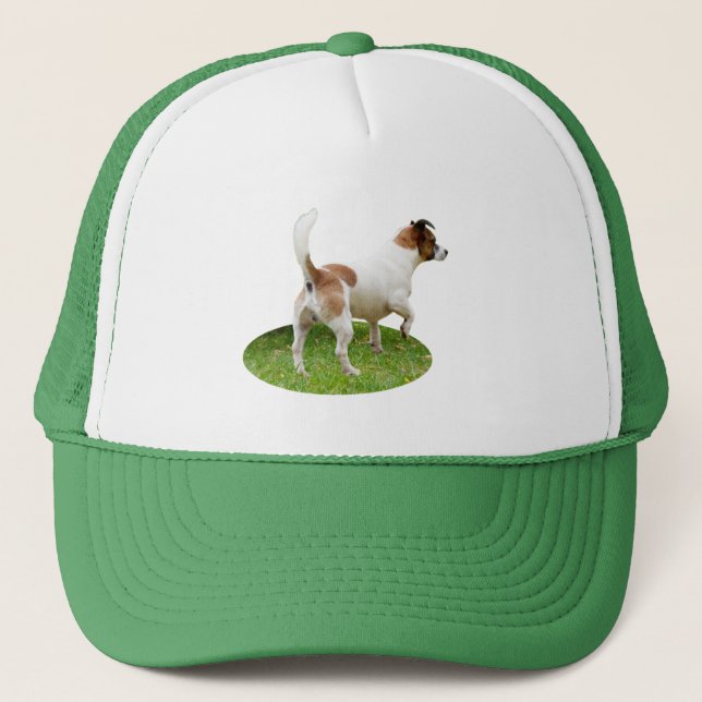 Miniature Fox Terrier Alert, Truckers Hat (Front)