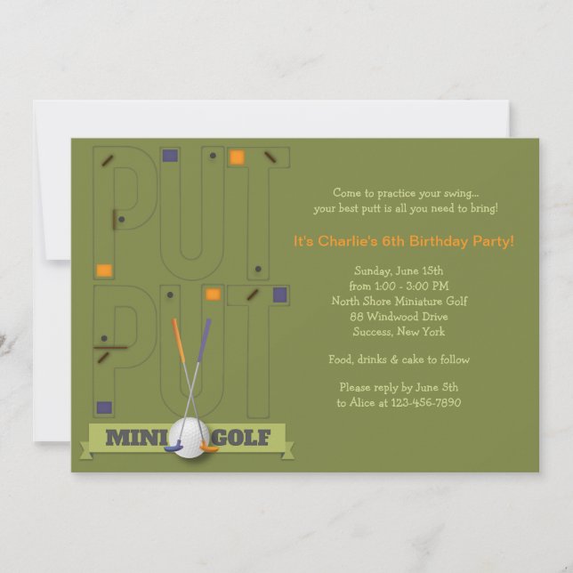Miniature Golf Invitation (Front)