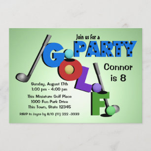 Miniature Golf Party Invitation