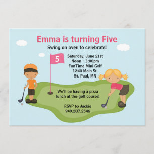 Miniature Golf Party Invitation