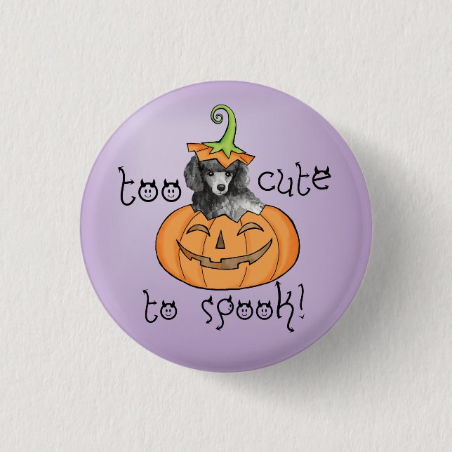 Miniature Halloween Poodle 3 Cm Round Badge (Front)
