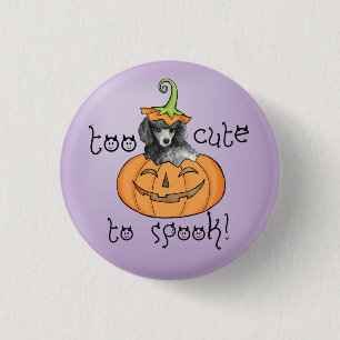 Miniature Halloween Poodle 3 Cm Round Badge