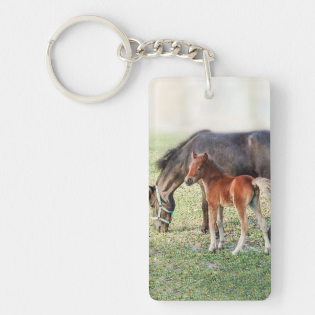 Miniature Horse Foal - Customised Colt & Filly Key Ring (Front)