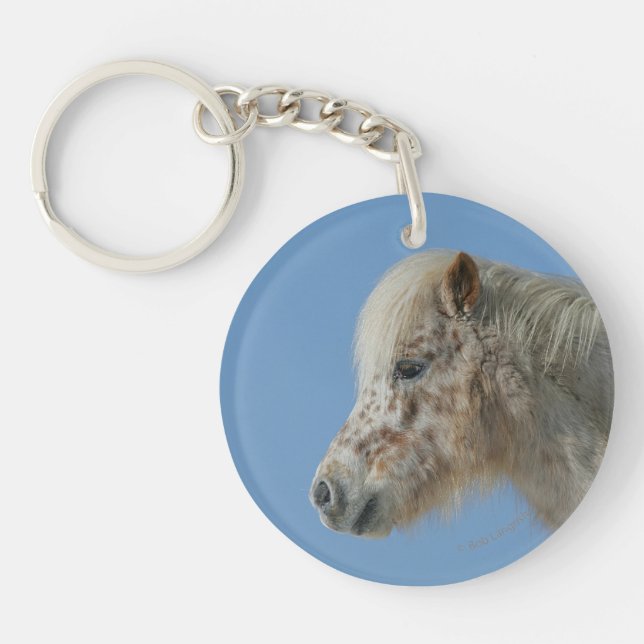 Miniature Horse Headshot Key Ring (Front)