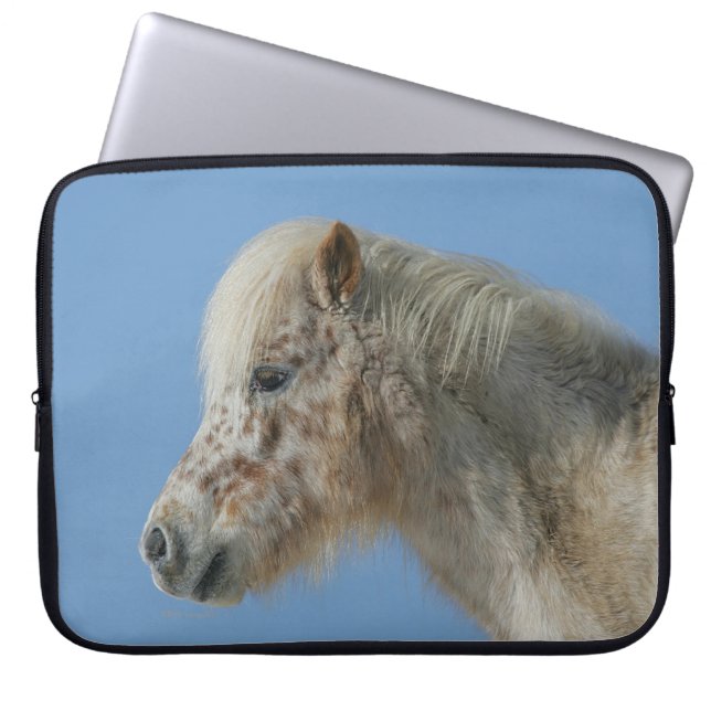 Miniature Horse Headshot Laptop Sleeve (Front)