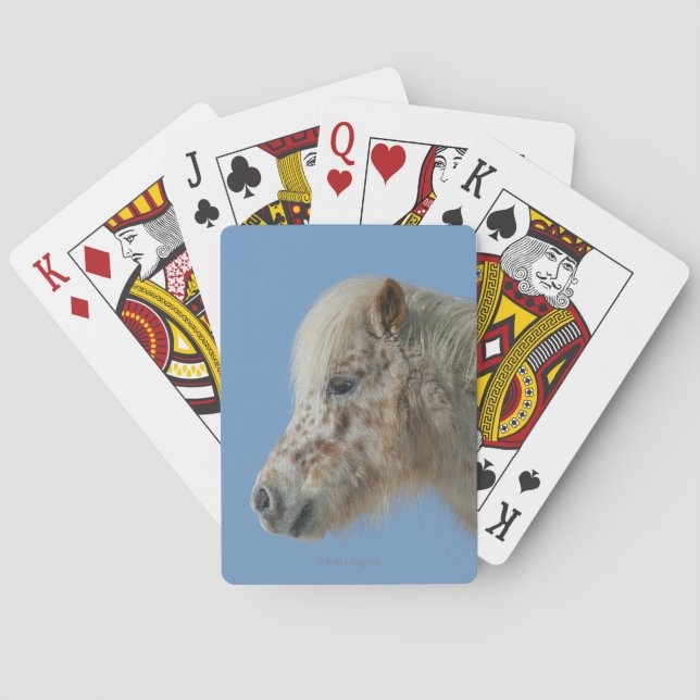 Miniature Horse Headshot Playing Cards (Back)