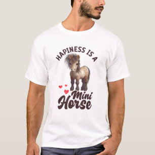 Miniature Horse Mini Horse Pet Tiny Horse Lover Po T-Shirt