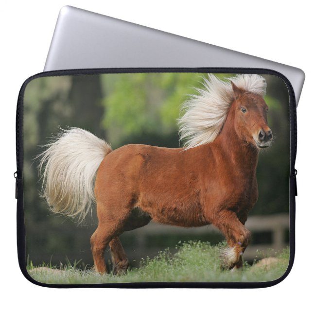 Miniature Horse Standing Laptop Sleeve (Front)