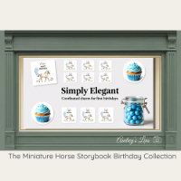 Miniature Horse Storybook 1st Birthday Stickers