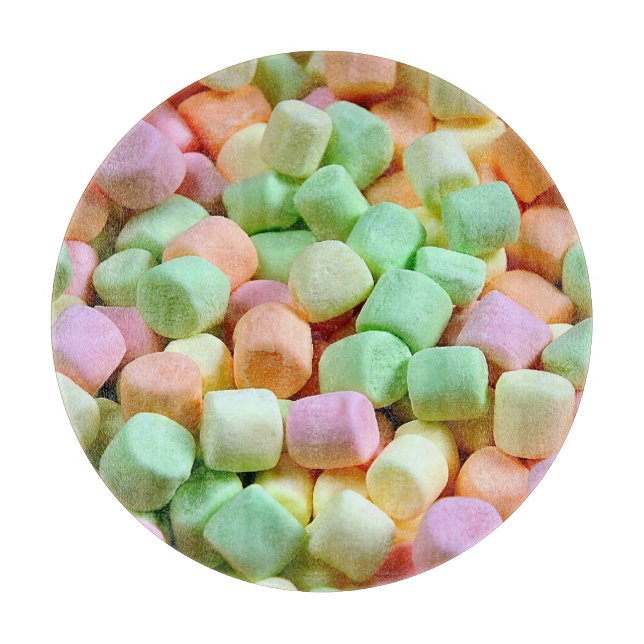 Miniature marshmallows cutting board (Front)