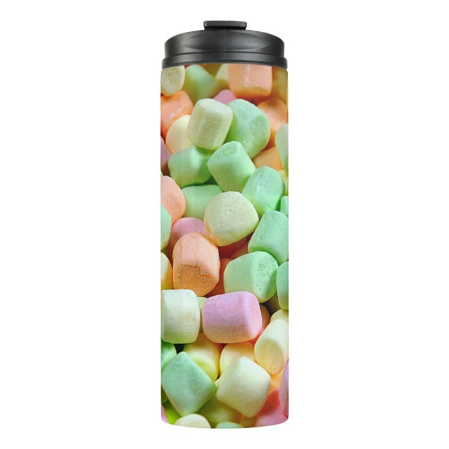 Miniature marshmallows thermal tumbler (Front)