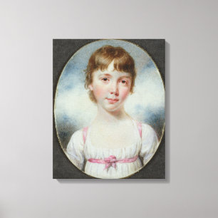 Miniature of a young girl canvas print