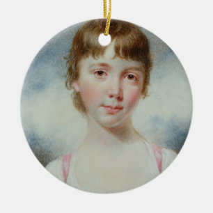 Miniature of a young girl ceramic tree decoration