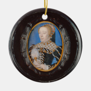 Miniature of Catherine de Medici, c.1555 (w/c on v Ceramic Tree Decoration