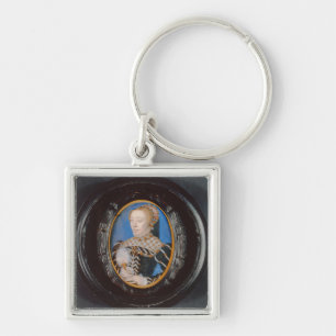 Miniature of Catherine de Medici, c.1555 (w/c on v Key Ring