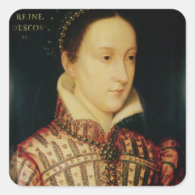 Miniature of Mary Queen of Scots, c.1560 Square Sticker (Front)
