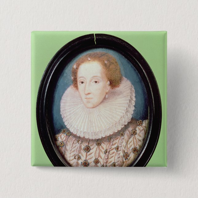 Miniature of Queen Elizabeth I 15 Cm Square Badge (Front)