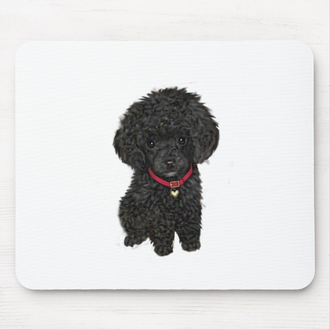 Miniature or Toy Poodle - Black 1 Mouse Mat (Front)