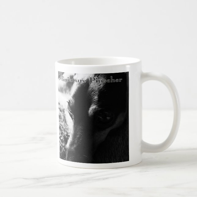 Miniature Pincer Mug Black and White (Right)