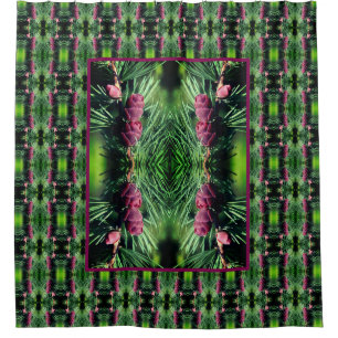 Miniature Pine Cones Close Up Abstract Pattern    Shower Curtain
