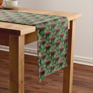 Miniature Pine Cones Nature Pattern Short Table Ru Short Table Runner