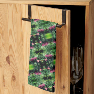 Miniature Pinecones Close Up Abstract Pattern Tea Towel