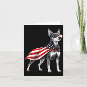 Miniature Pinscher 4th Of July Aamerican Flag Card