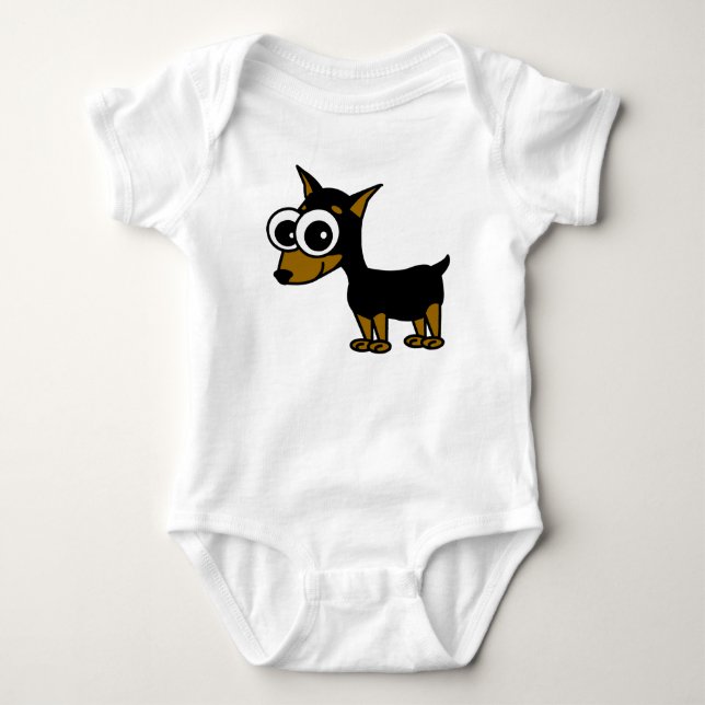 Miniature Pinscher Baby Bodysuit (Front)