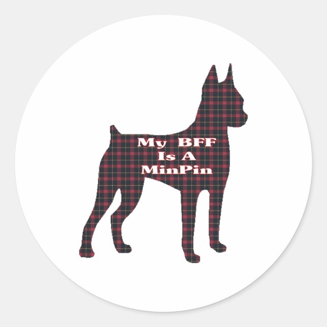 Miniature Pinscher BFF Sticker (Front)